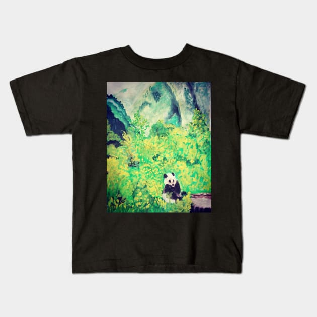 Panda Kids T-Shirt by teenamarie23art